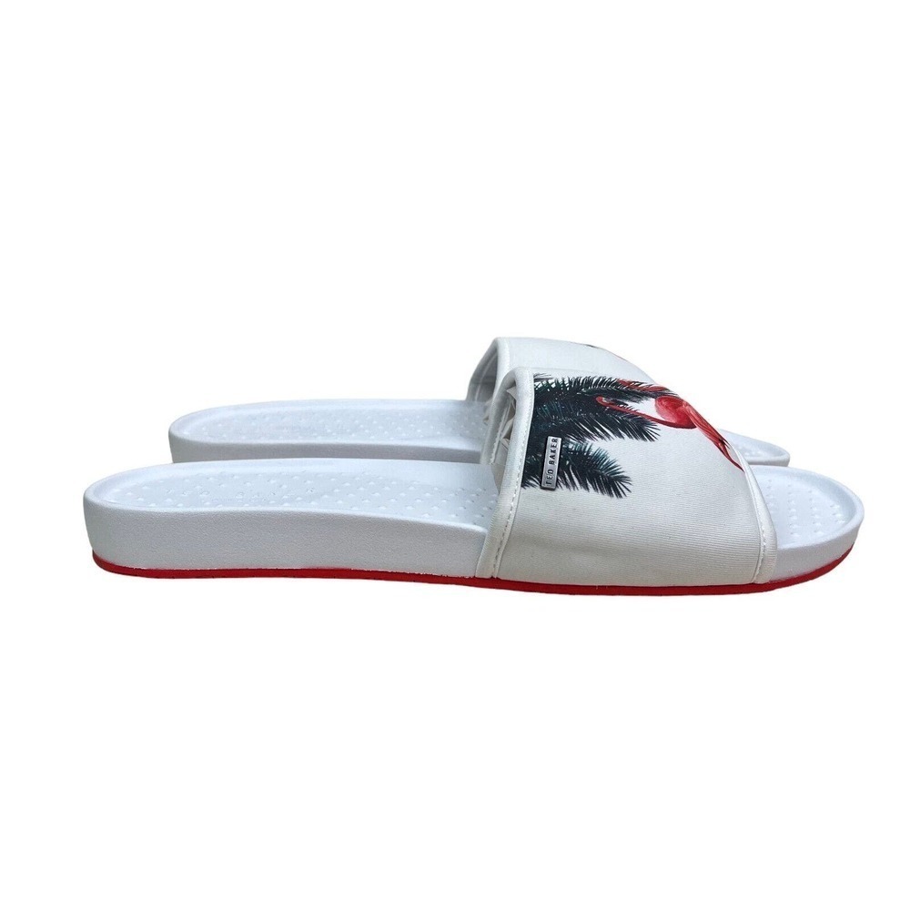 Ted Baker Slides Sandals Sauldi 2 Arch Support Flamingo Palm Tree Men Size US 13